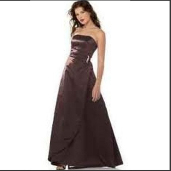 Davids Bridal Strapless Maxi Dress - Picture 3 of 5